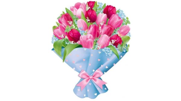 вырубной плакат тюльпаны