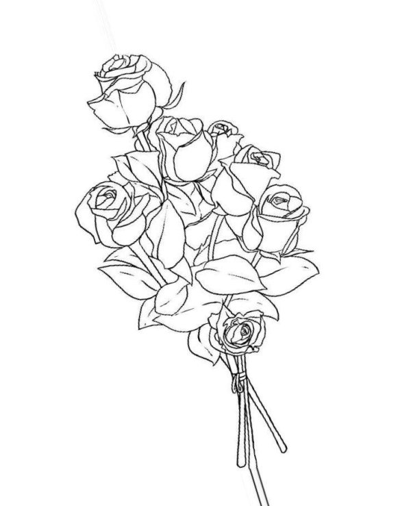 раскраски цветов розы