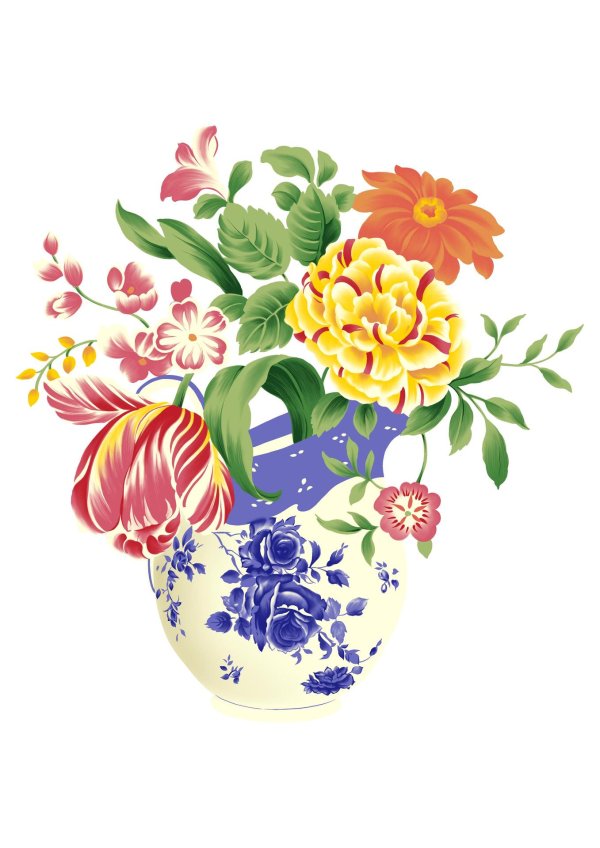 ваза с цветами рисунки