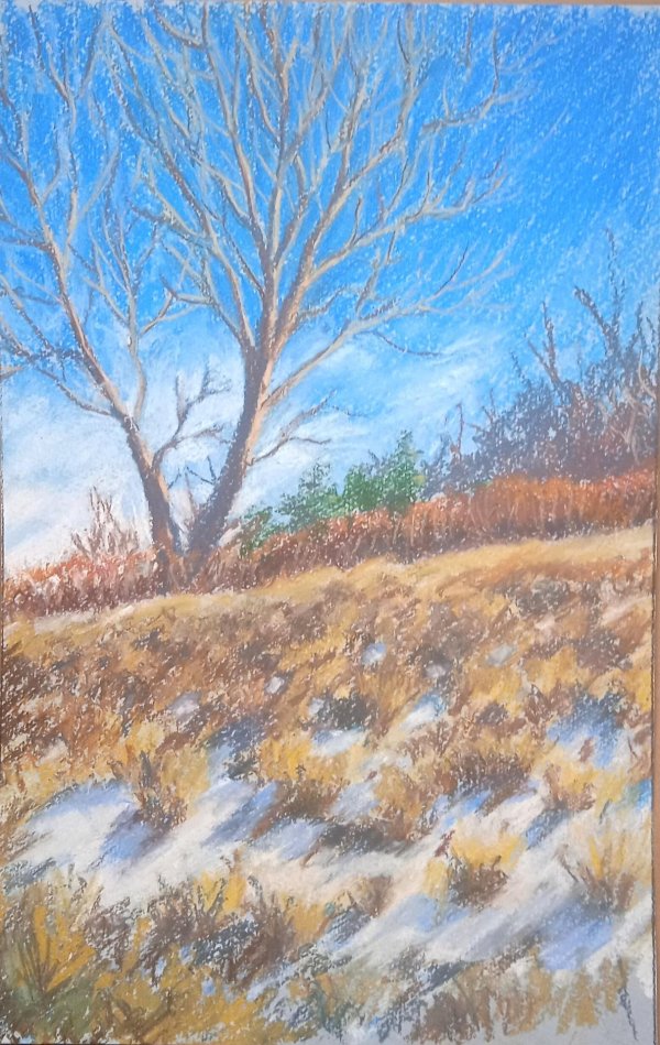 художник евгений гринин пастель зима
