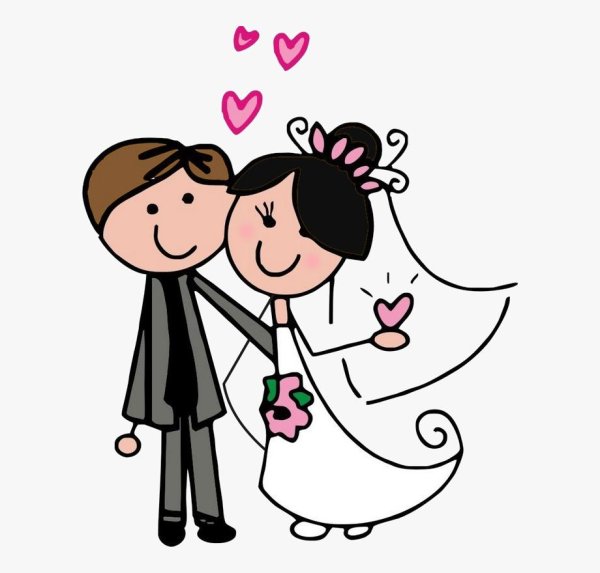 мультяшные молодожены