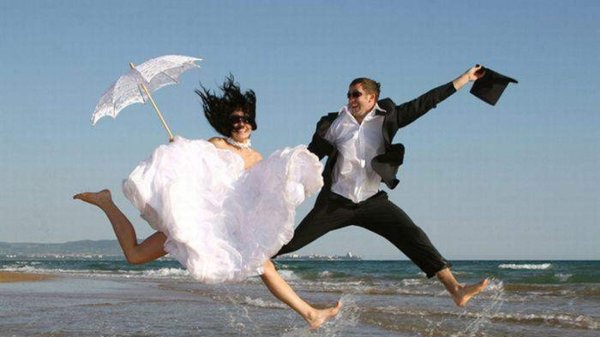 прикольные свадебные фотосессии