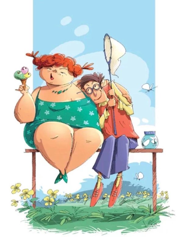 толстушка рисунок