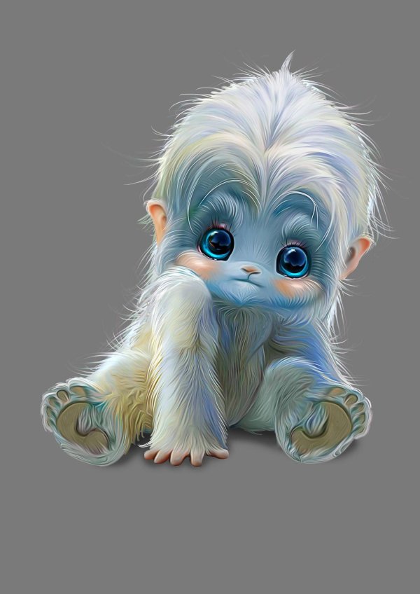 белая обезьянка