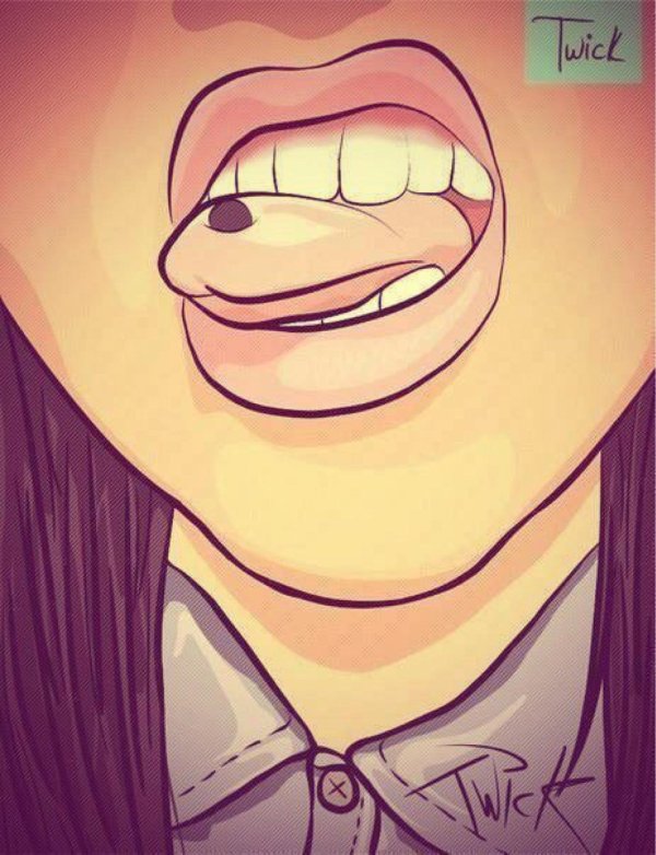 девушки с языком