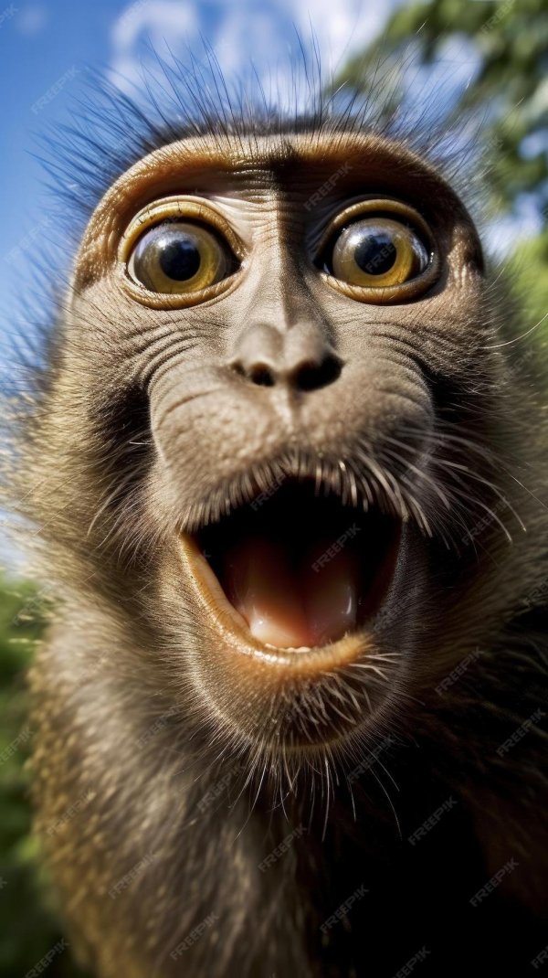 удивленная обезьяна
