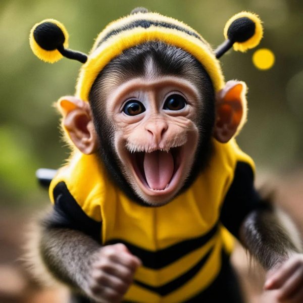 обезьянка смеется