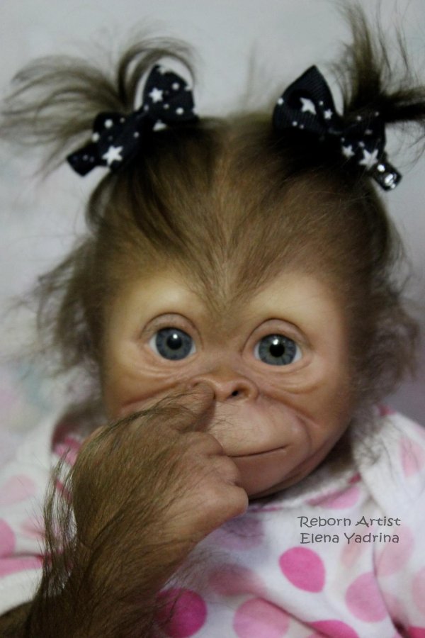 кукла реборн обезьянка