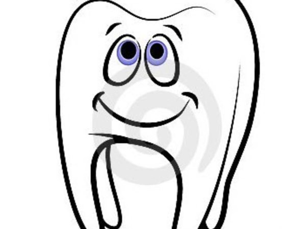 улыбающийся зубик