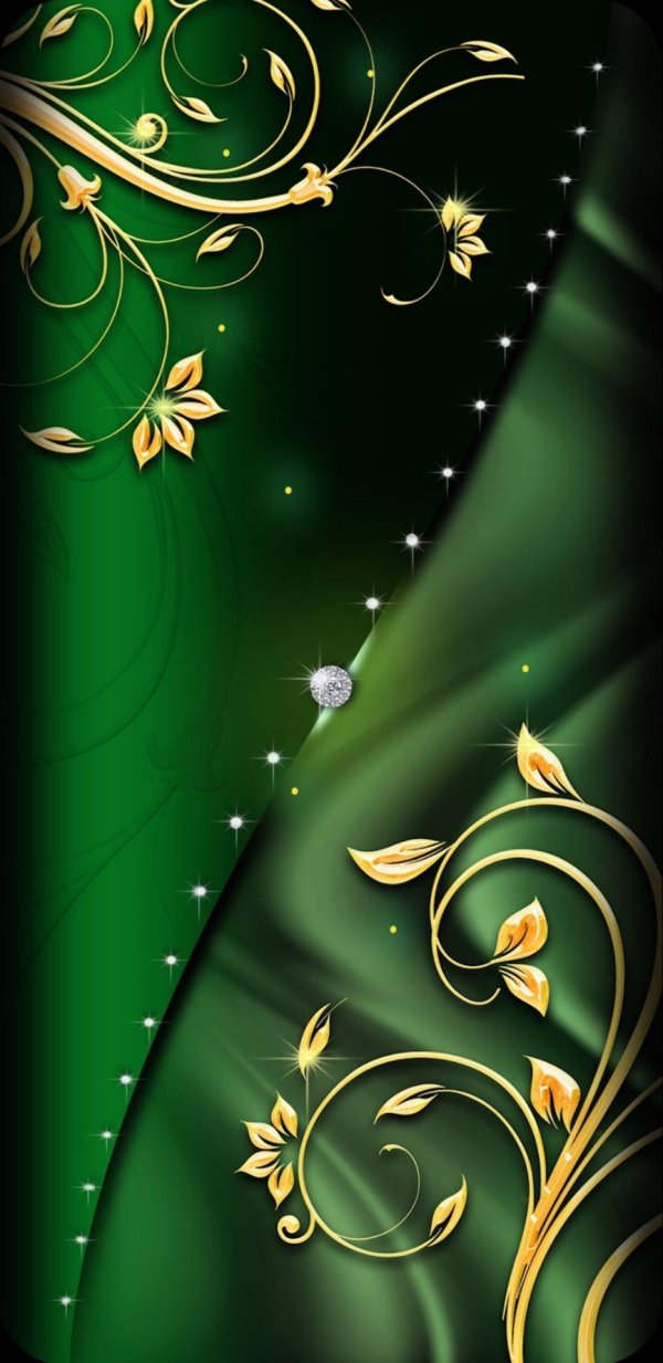 темно зеленый с золотым