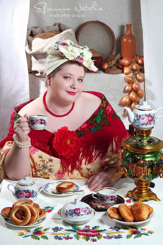 барыня пьет чай