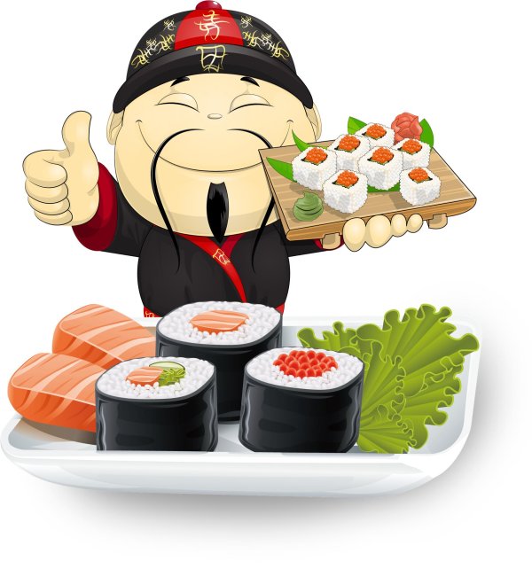 повар японской кухни