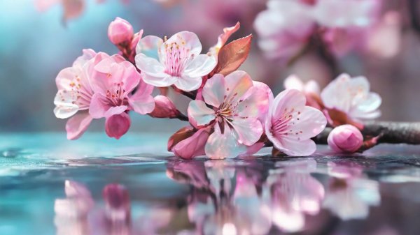 ветка цветущей сакуры