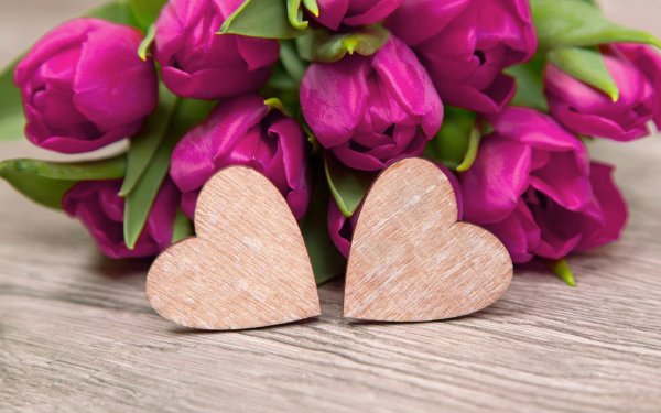 сердечки с цветами