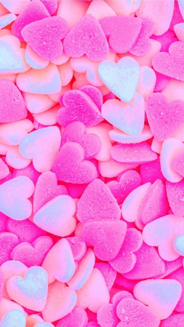 сердца розовые