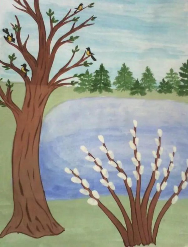 рисунок весна