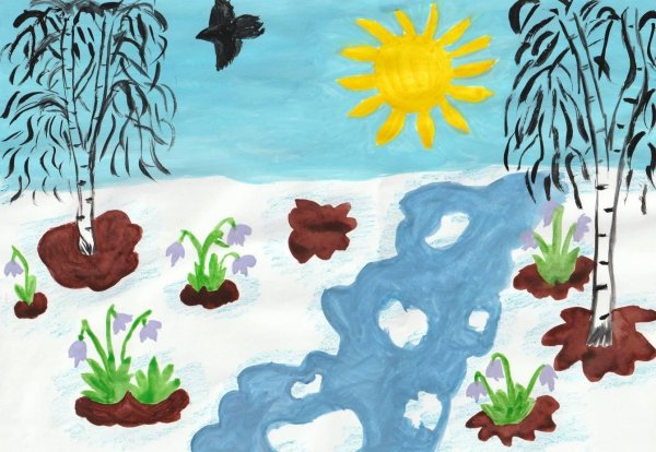 рисунок весенний