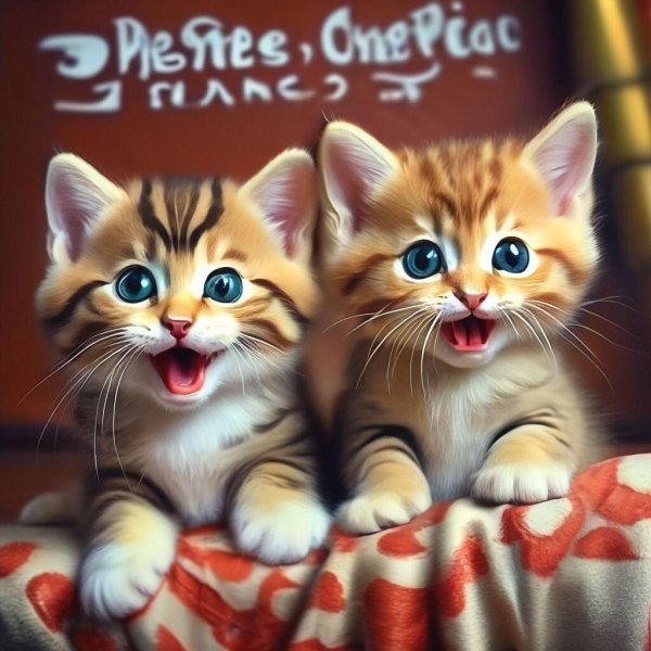 веселые котята