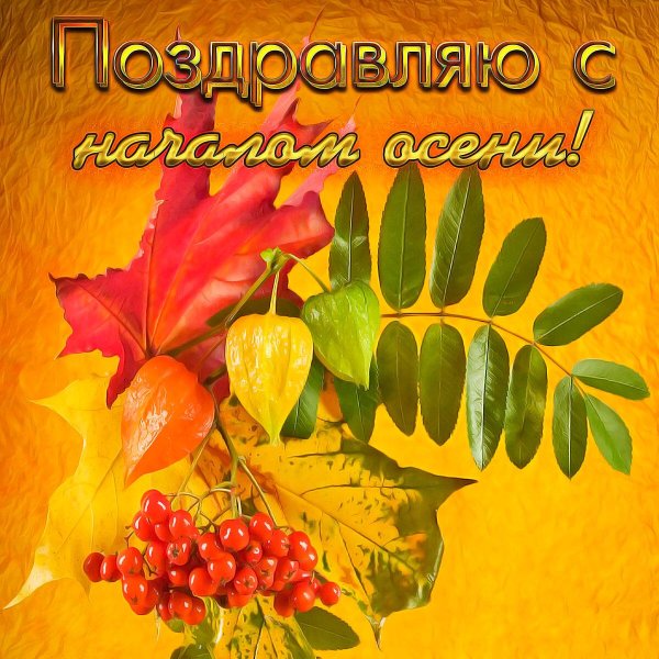 красивая осенняя открытка