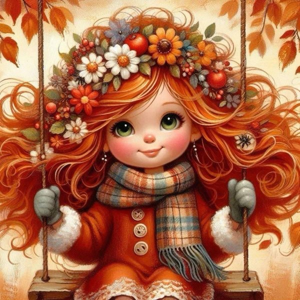 девочка осень