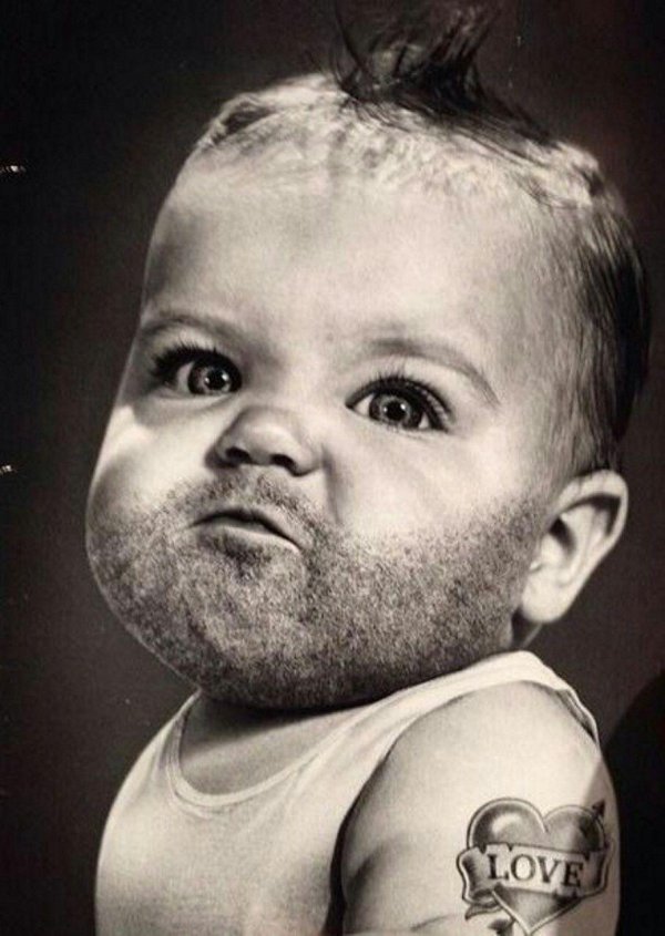 младенец с бородой