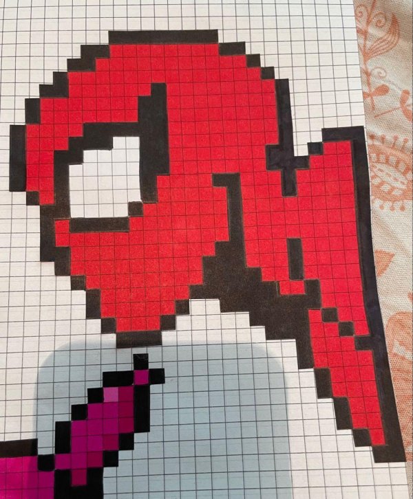 человек паук по клеткам