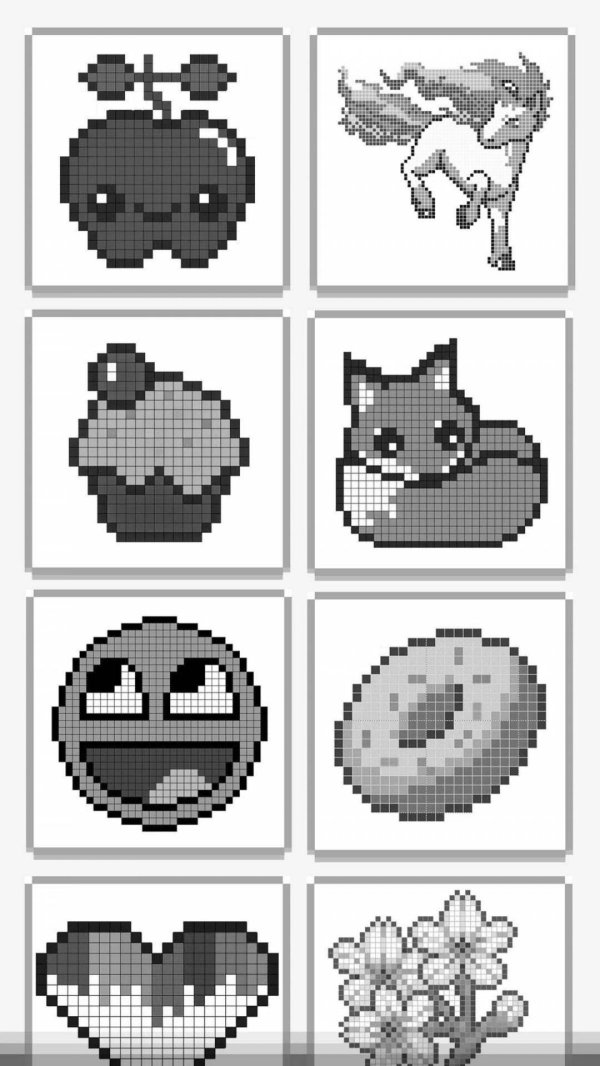 пиксельная раскраска