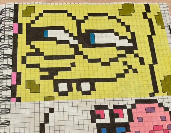 губка боб по клеткам