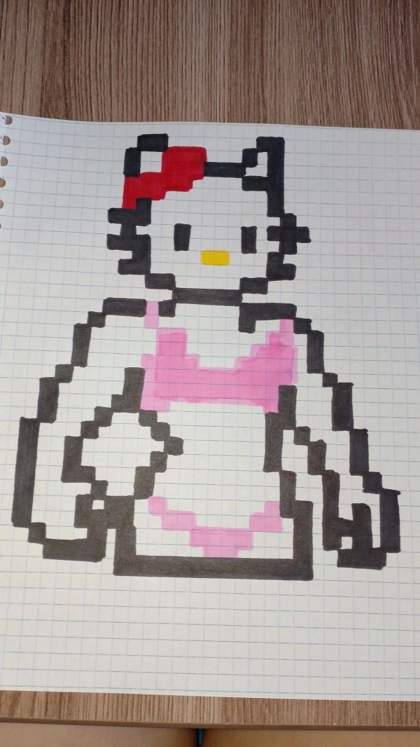 hello kitty по клеточкам