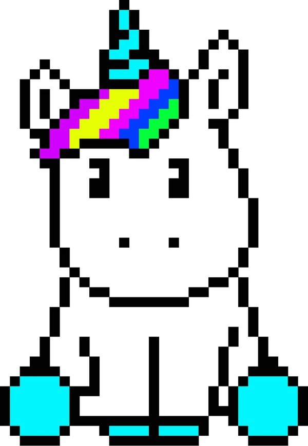 пиксельный единорог