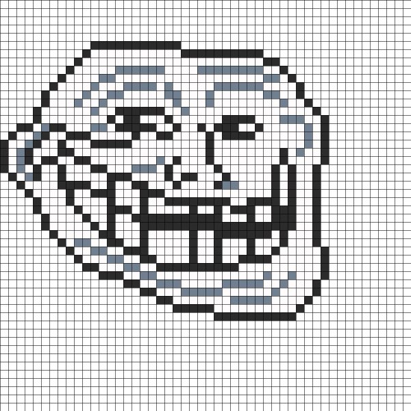 троллфейс пиксель арт