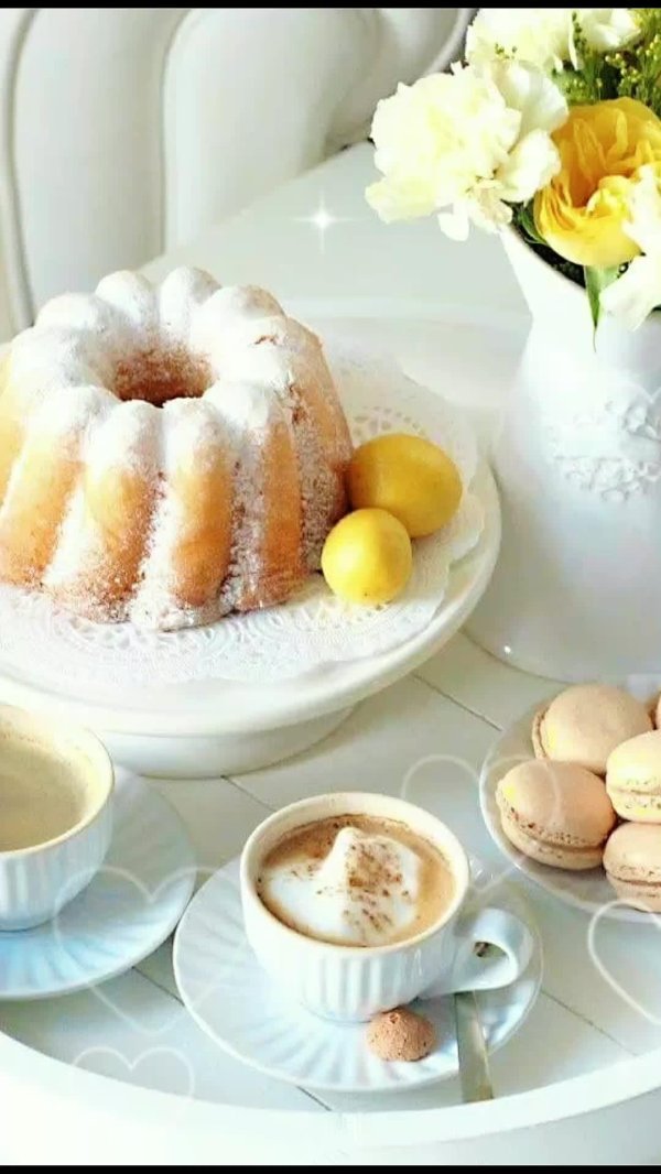 доброе утро кофе и пирожное