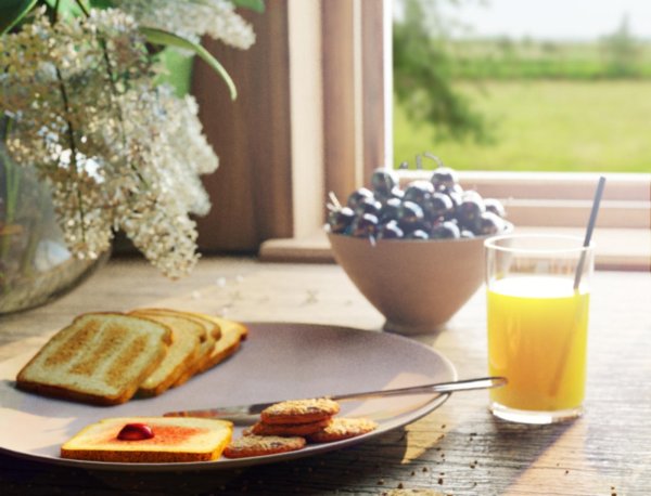 уютный завтрак