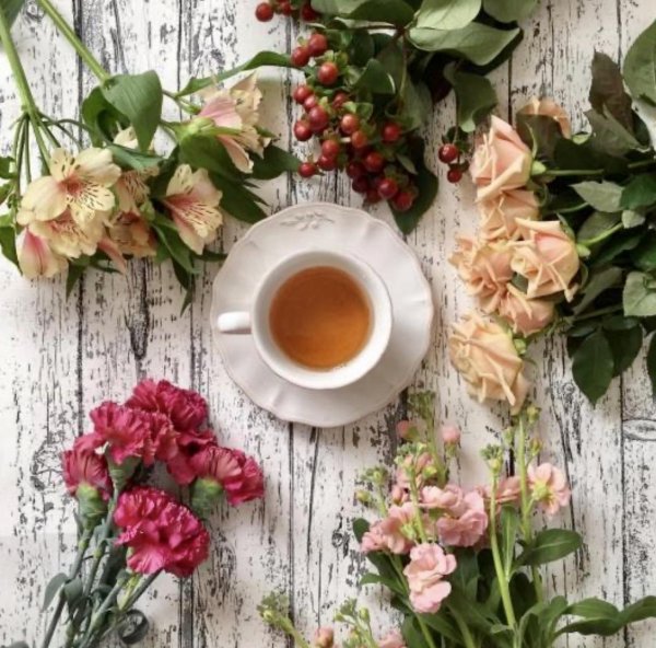 чай и цветы