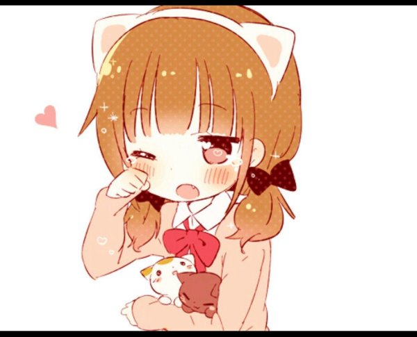 аниме зевает