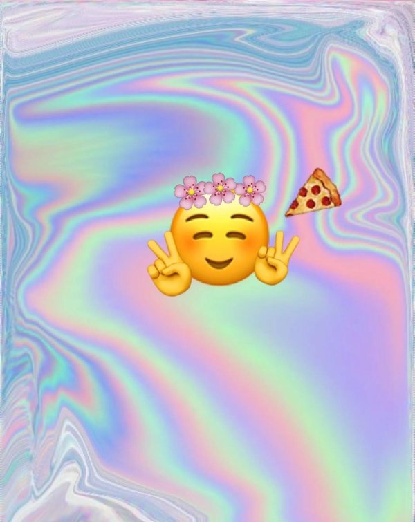 радужная картина со смайликом