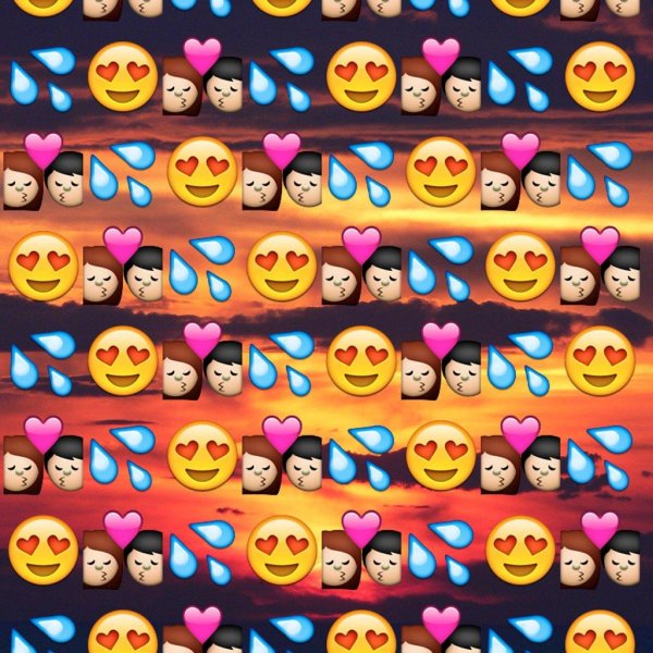 смайлик глаза сердечки