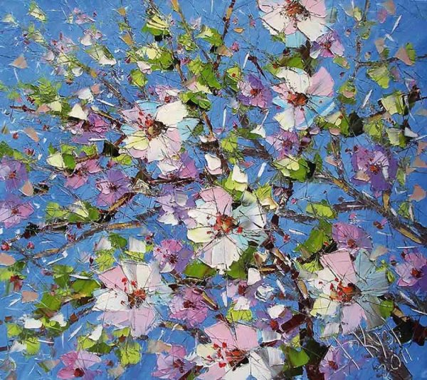 цветущие яблони в живописи