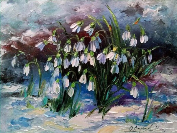 левитан подснежники