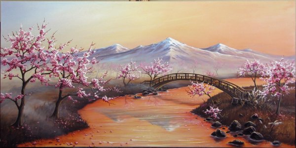 японские пейзажи рисунки