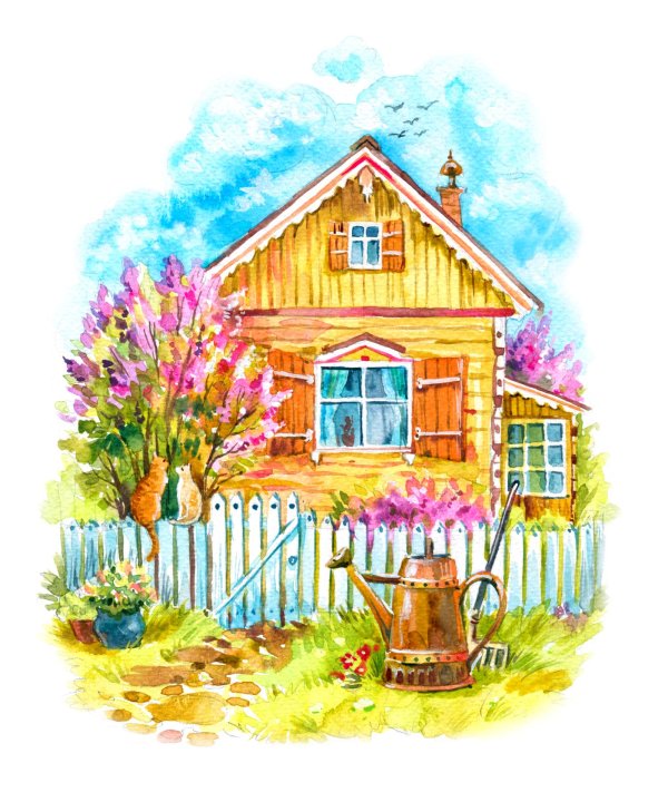 домики рисунки