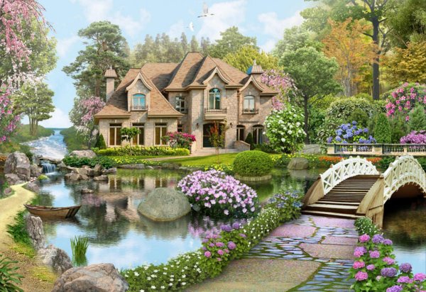 фотообои домики