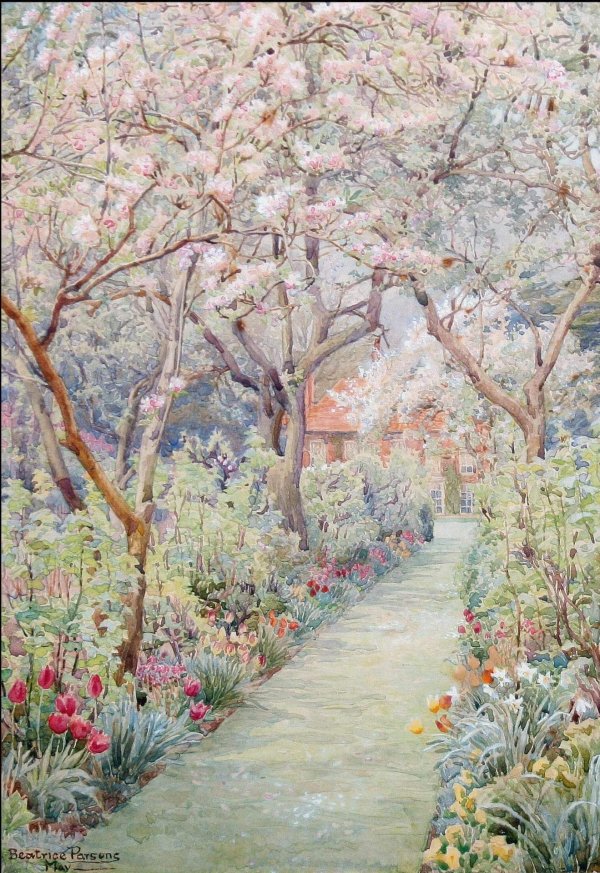 сад картина