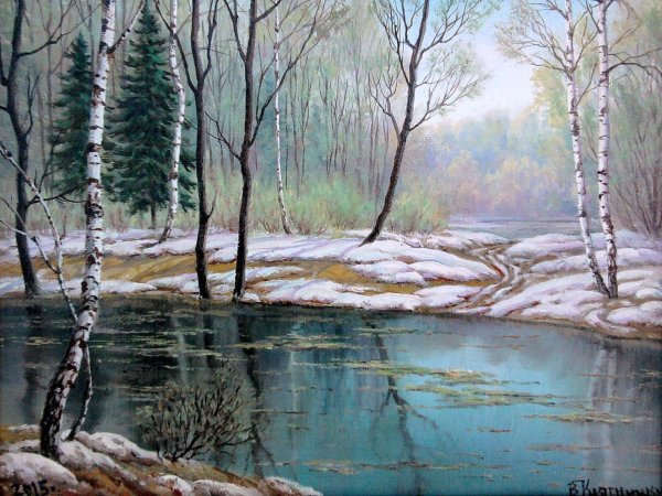 весенняя проталинка левитана