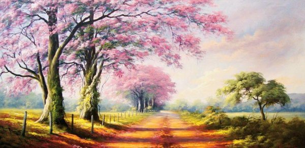 пейзажи красками