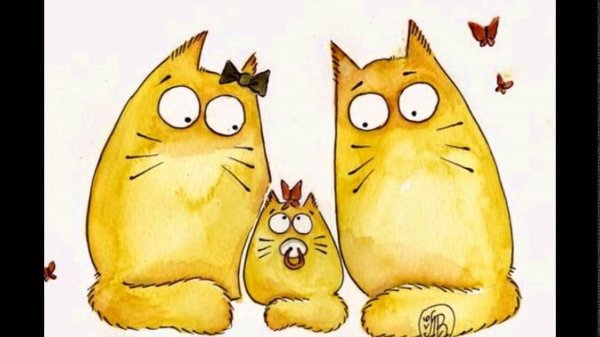 смешные мультяшные котики