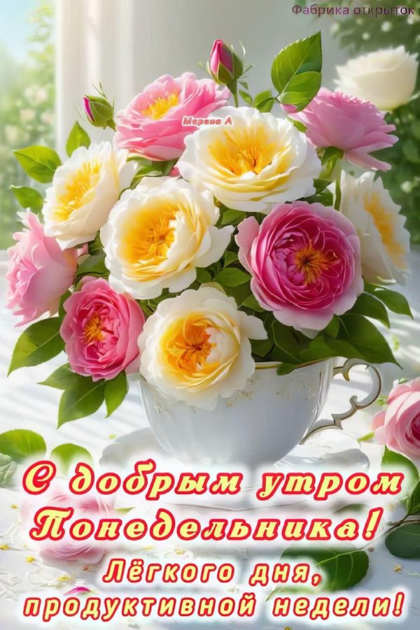 доброе утро понедельника красивые открытки