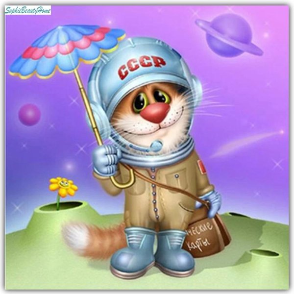 кот космонавт