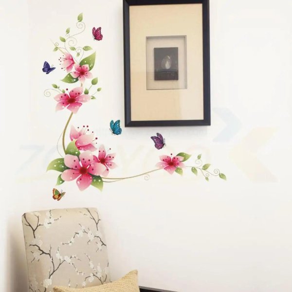 интерьерные наклейки цветы
