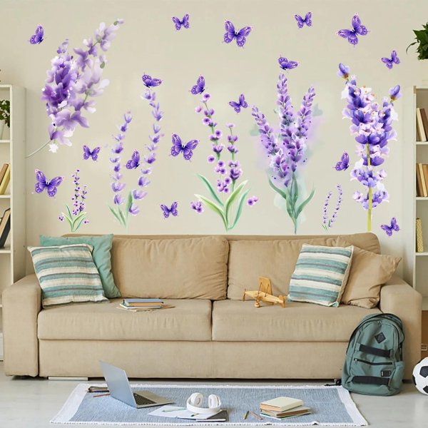 наклейка интерьерная лаванда